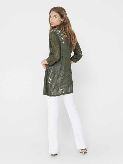 Maglia kimono donna Jacqueline de Yong verde Kalam per primavera