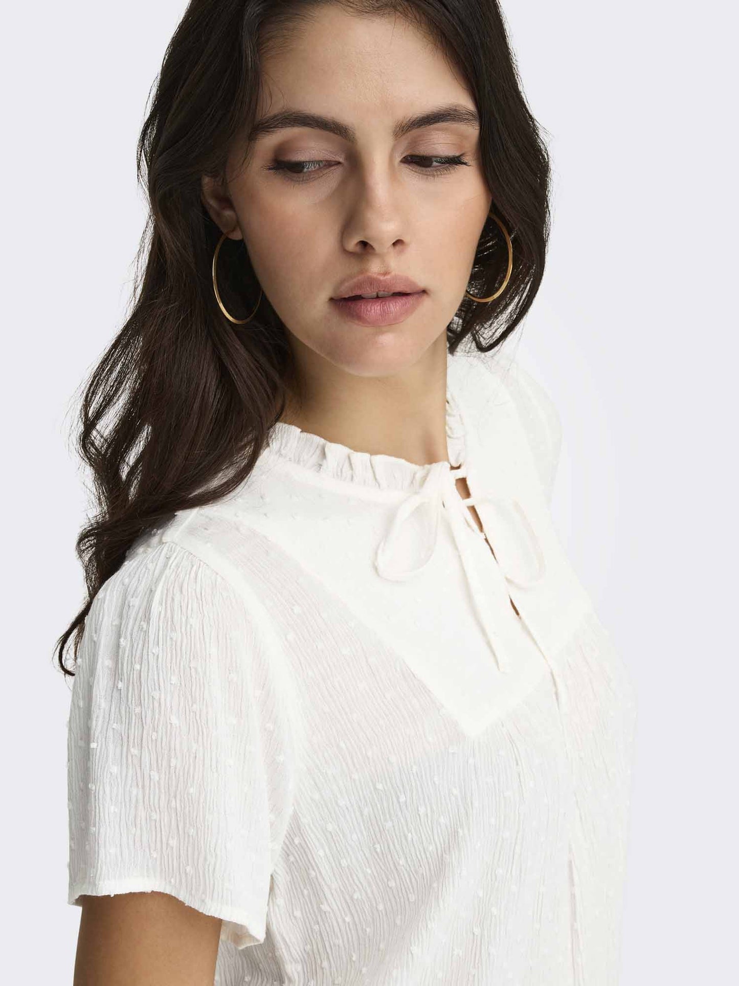 Jacqueline de Yong Lima, camicia donna in tessuto crema