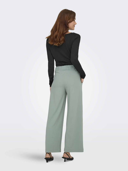Pantaloni chino verdi da donna Jacqueline de Yong con vita elasticizzata