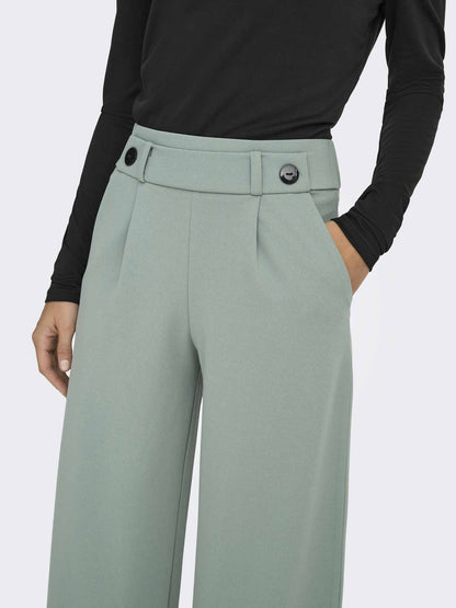 Pantaloni chino verdi da donna Jacqueline de Yong con vita elasticizzata