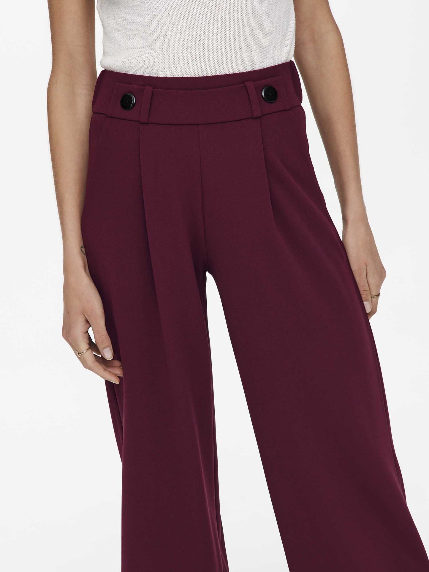 PANTALONE GEGGO WIDE LEG JACQUELINE DE YONG DA RAGAZZA VINO
