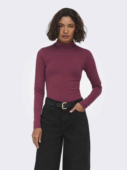 Jacqueline de Yong Ava, t-shirt da donna bordeaux