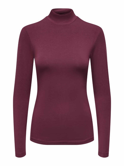 Jacqueline de Yong Ava, t-shirt da donna bordeaux