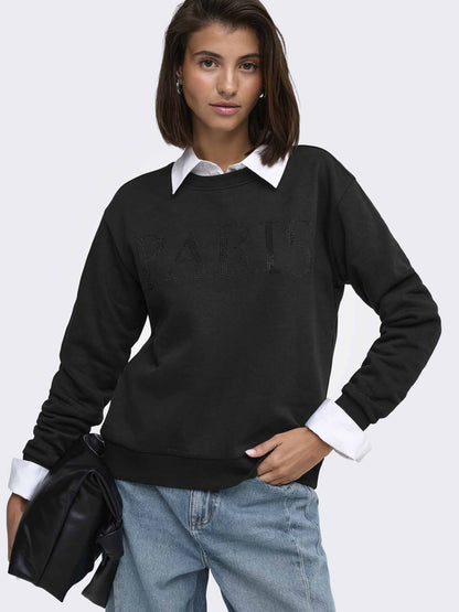 Jaqueline De Yong Paris, felpa da donna nera