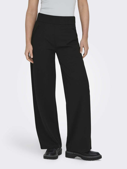 PANTALONE LOUISVILLE WIDE LEG JACQUELINE DE YOUNG DA RAGAZZA NERO