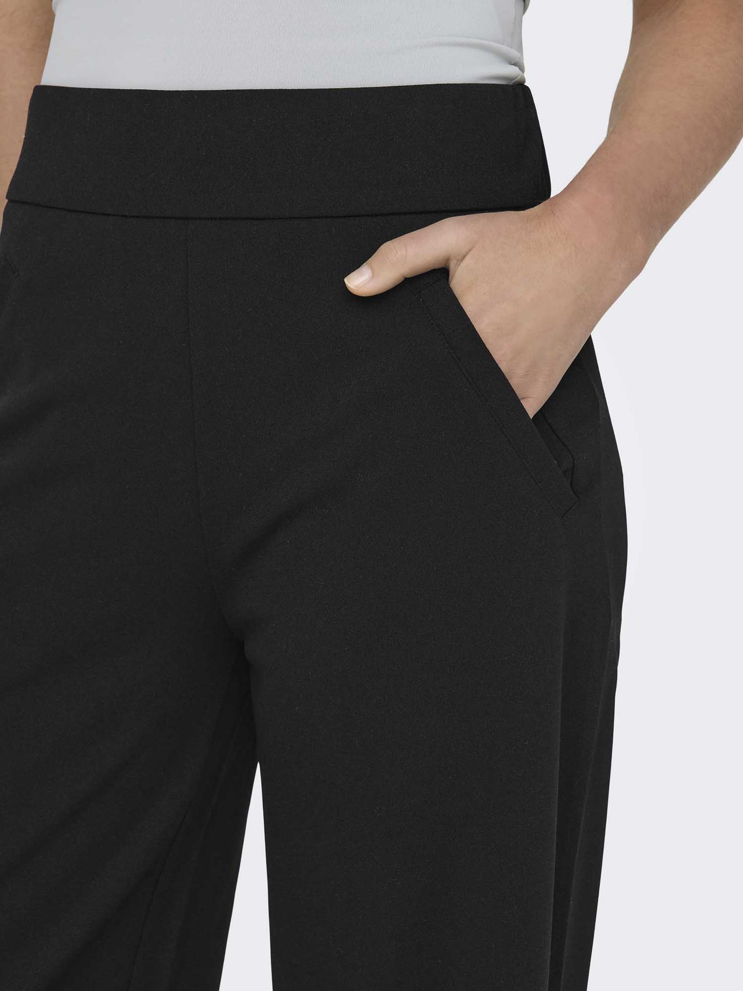 PANTALONE LOUISVILLE WIDE LEG JACQUELINE DE YOUNG DA RAGAZZA NERO