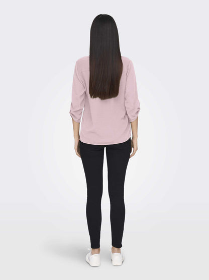 JDY DIVYA 3/4 TOP - ROSA