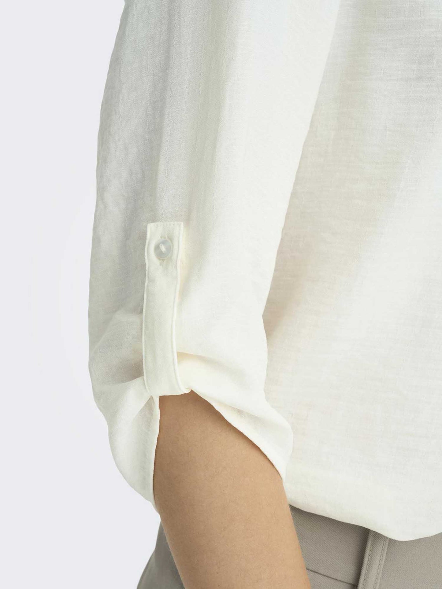Blusa beige da donna Jacqueline de Yong con maniche a 3/4