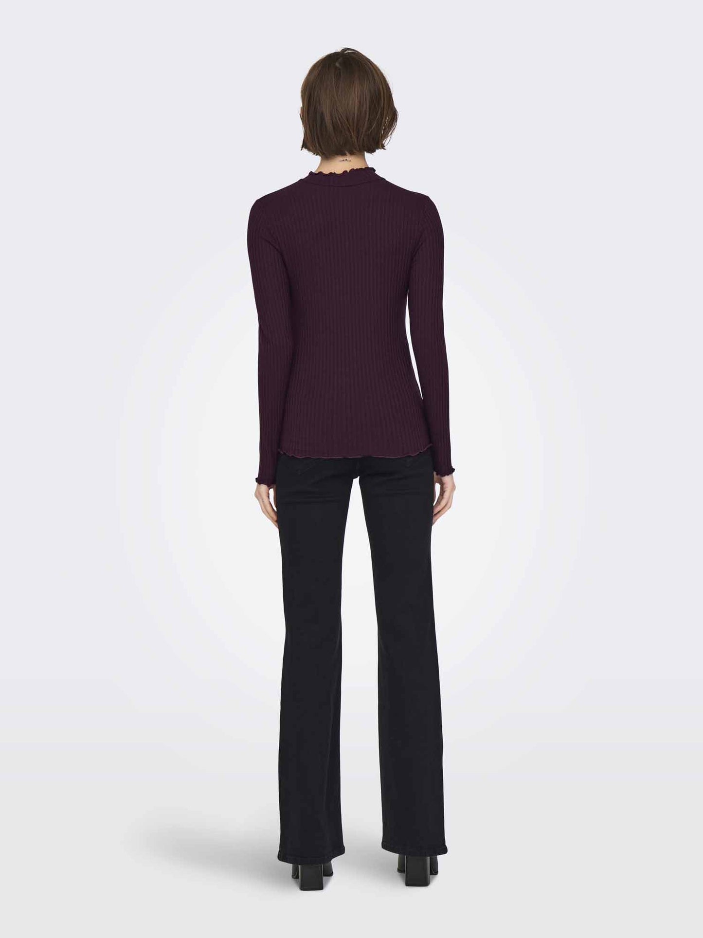 Jacqueline de Yong Jdy Fransiska, t-shirt maniche corte da donna bordeaux