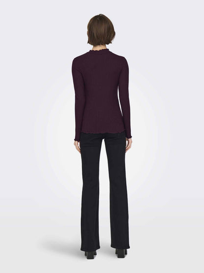 Jacqueline de Yong Jdy Fransiska, t-shirt maniche corte da donna bordeaux