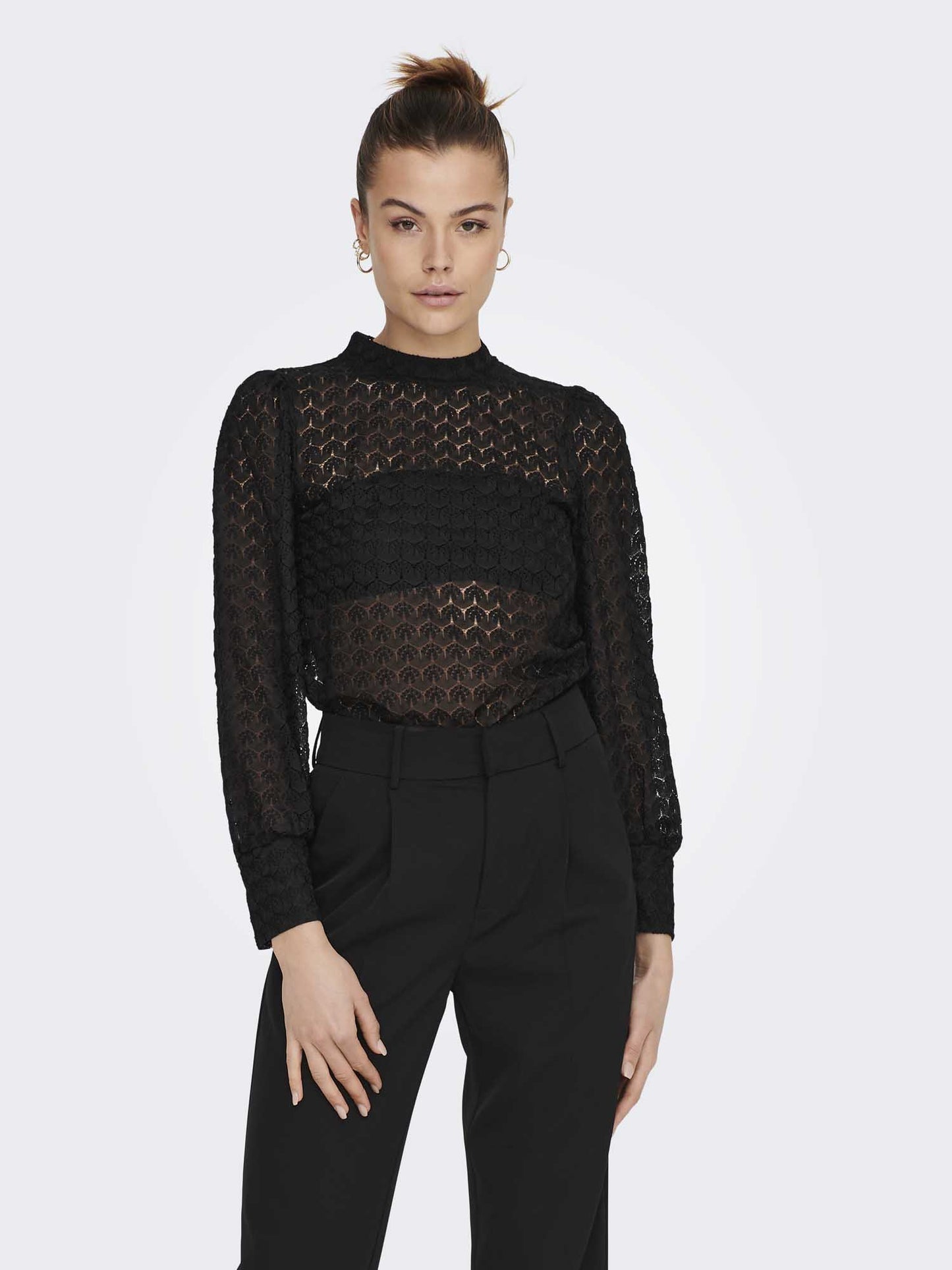 BLUSA AVERY JACQUELINE DE YOUNG DA RAGAZZA NERO
