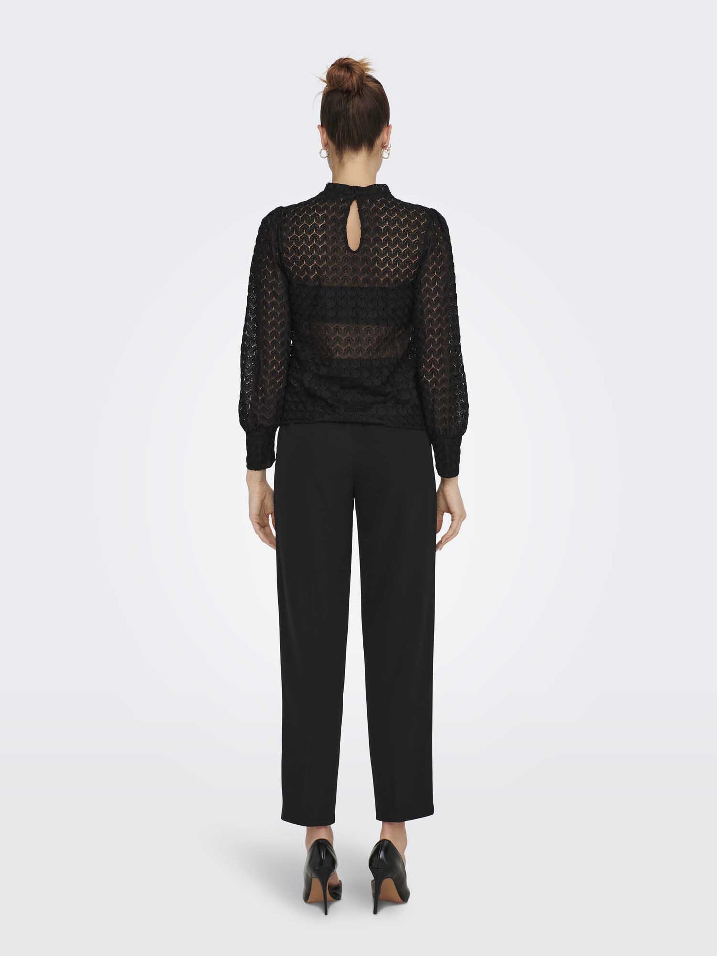 BLUSA AVERY JACQUELINE DE YOUNG DA RAGAZZA NERO