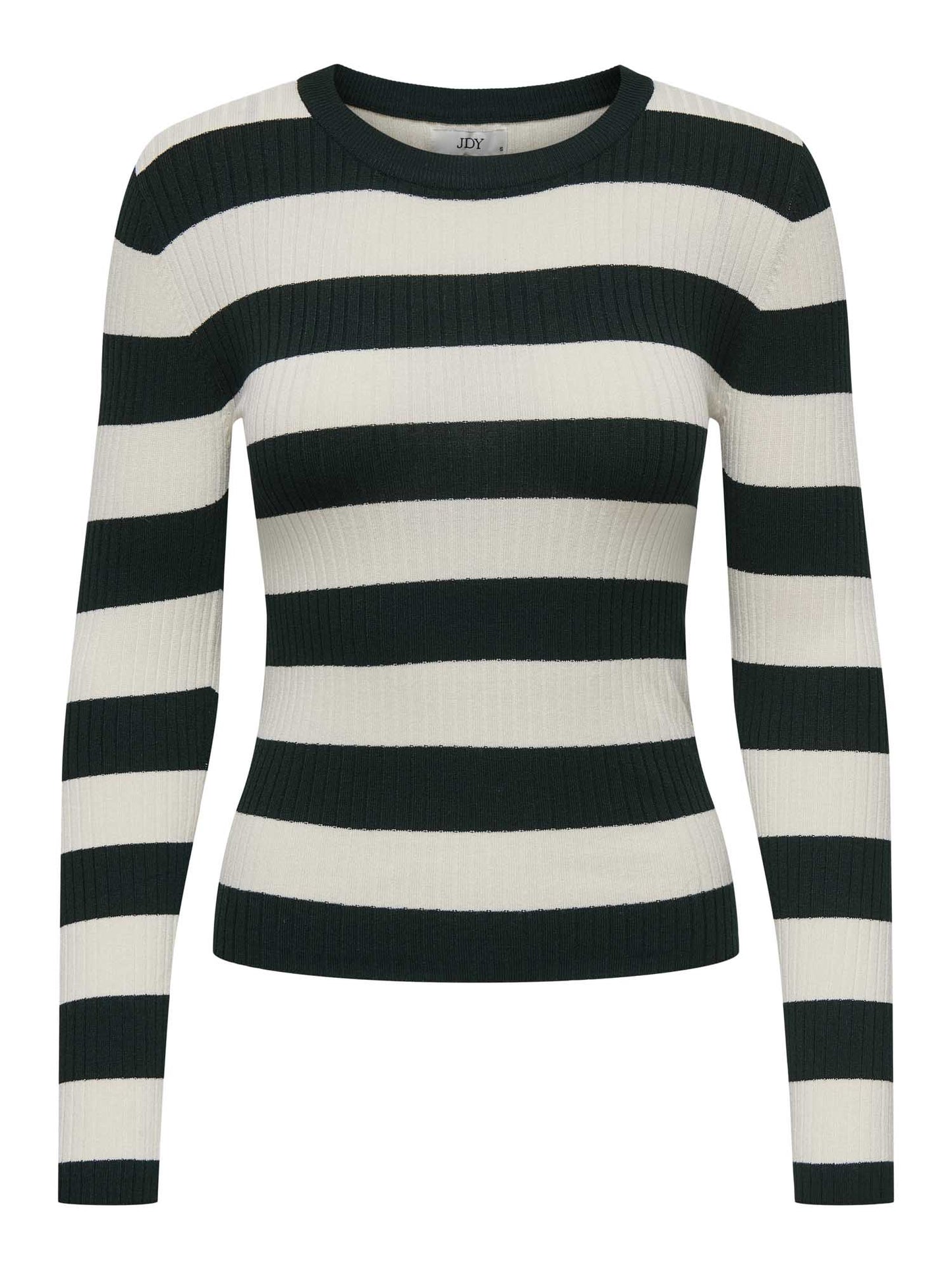 MAGLIA PLUM A RIGHE JACQUELINE DE YONG DA RAGAZZA NERO BIANCO