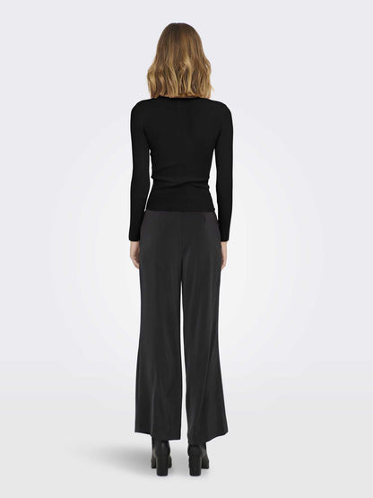 MAGLIA PLUM A RIGHE JACQUELINE DE YONG DA RAGAZZA NERO