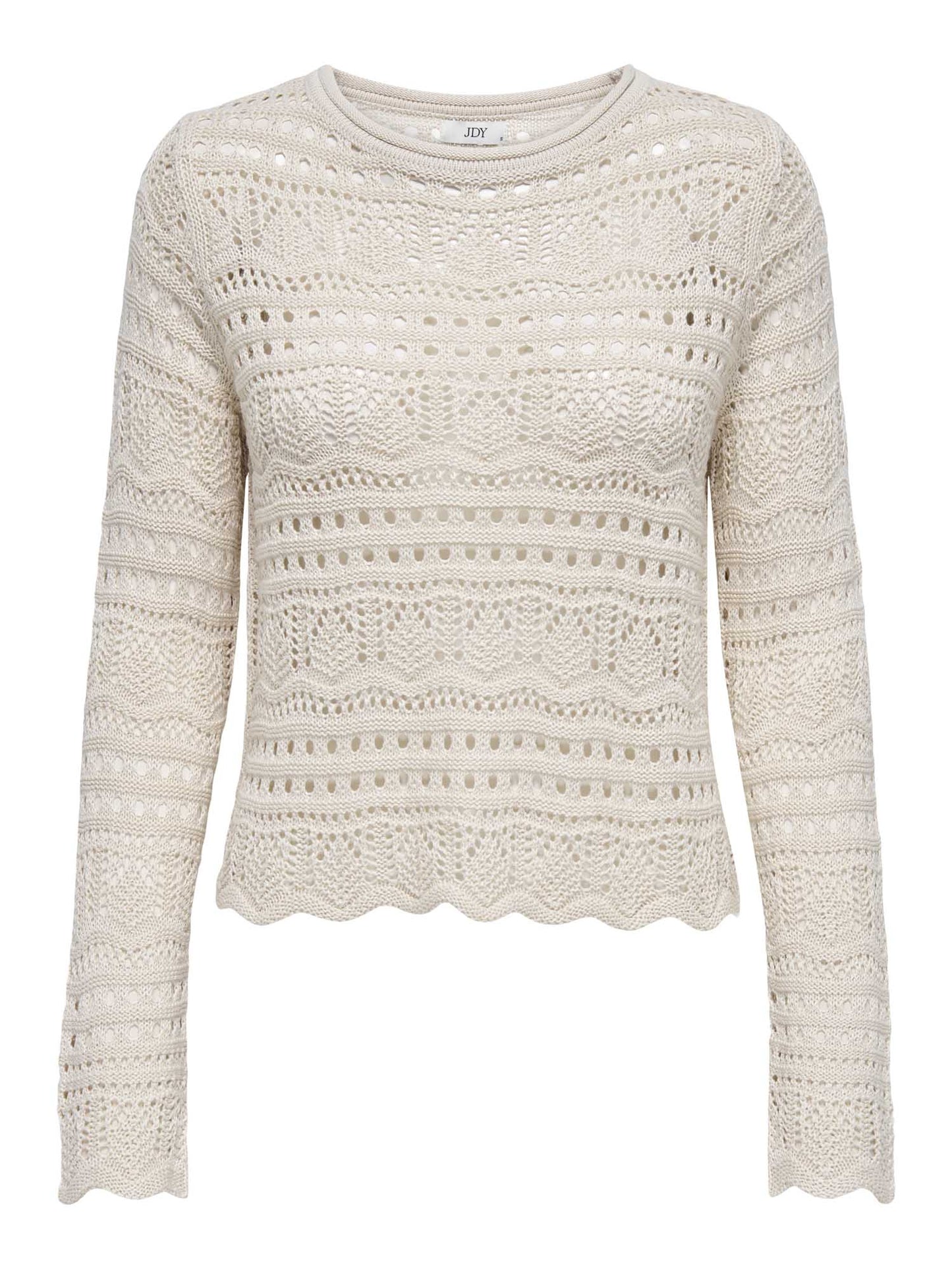 Jacqueline de Yong maglia donna beige con scollo a barca
