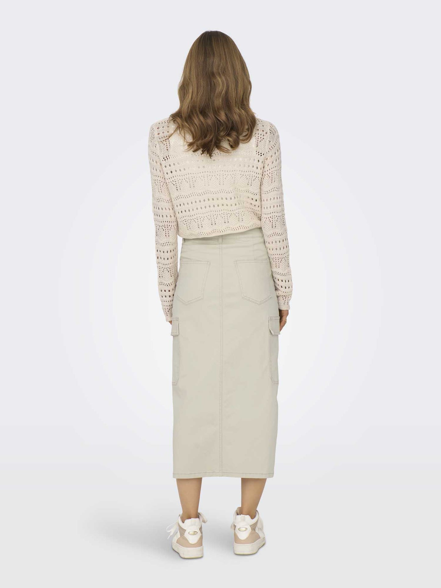 Jacqueline de Yong maglia donna beige con scollo a barca