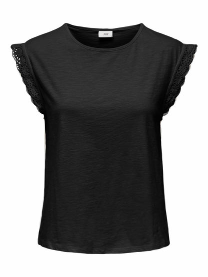 Jacqueline de Yong Salva, t-shirt donna maniche corte nera casual