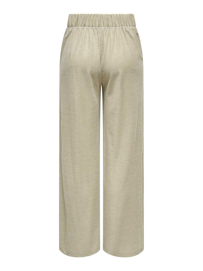 Eleganti pantaloni Birdie beige da donna Jacqueline de Yong