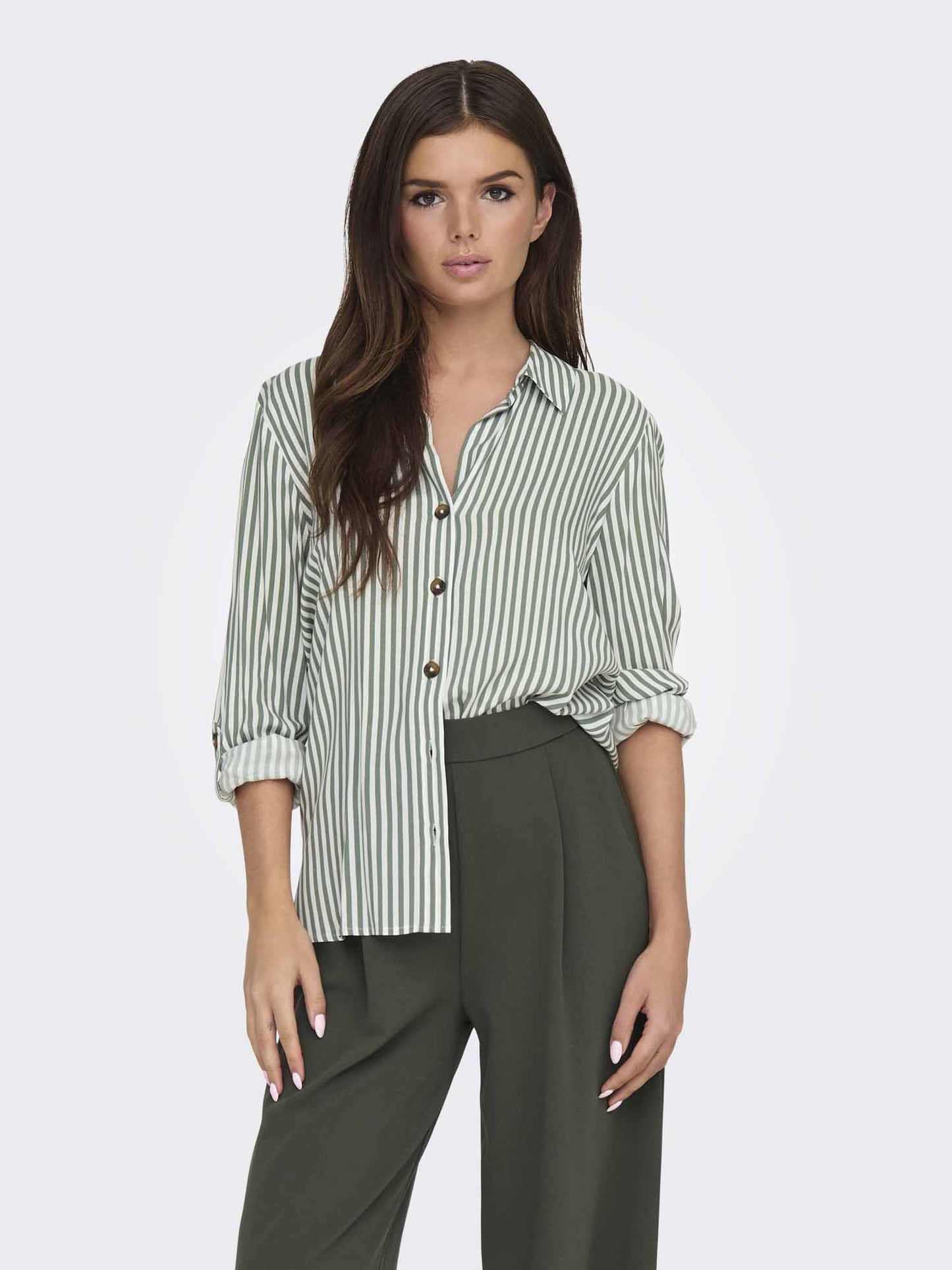 Jacqueline de Yong Laurel, camicia donna multicolore a maniche lunghe