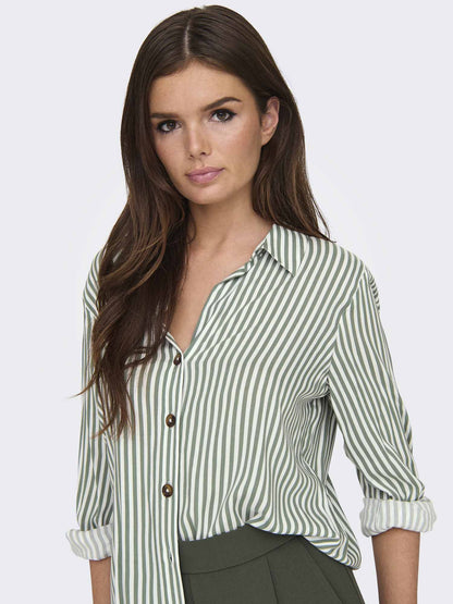 Jacqueline de Yong Laurel, camicia donna multicolore a maniche lunghe