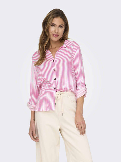 Jacqueline de Yong Laurel, camicia donna multicolore a maniche lunghe