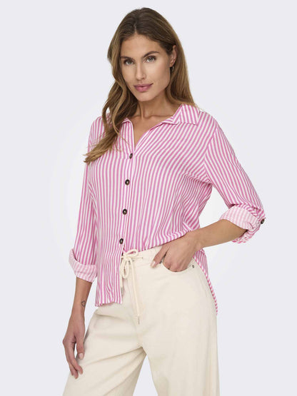 Jacqueline de Yong Laurel, camicia donna multicolore a maniche lunghe