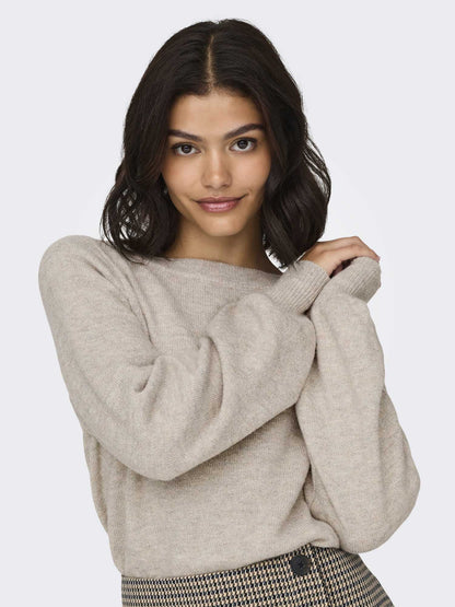 Jdy rue maglia da donna beige