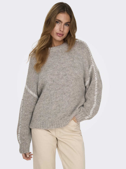 PULLOVER ZOEY JACQUELINE DE YOUNG DA RAGAZZA BEIGE