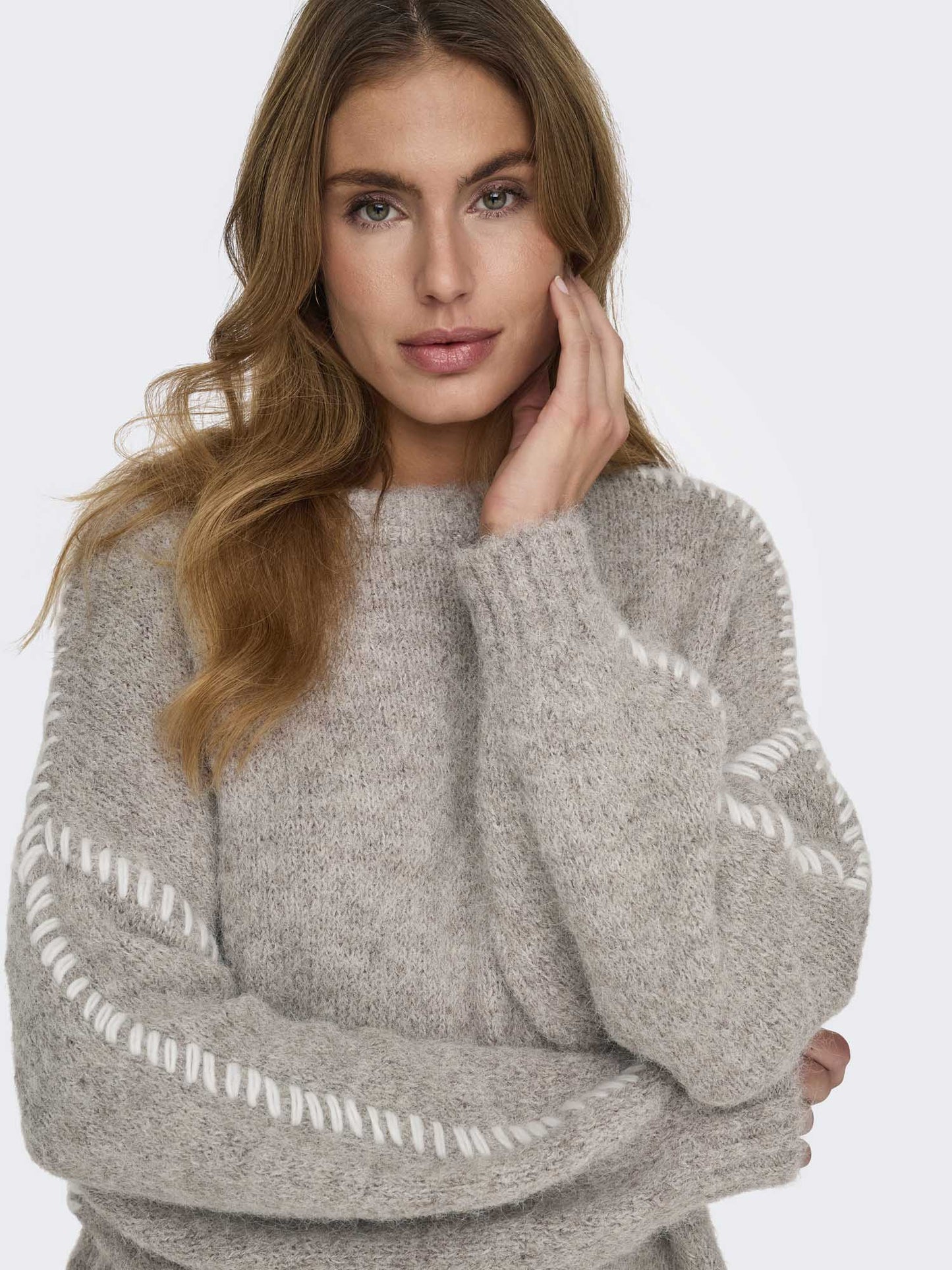 PULLOVER ZOEY JACQUELINE DE YOUNG DA RAGAZZA BEIGE