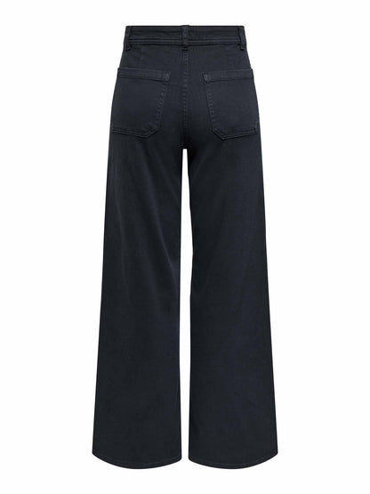 Jacqueline de Yong Jdyiris, pantaloni bootcut a vita alta neri da donna