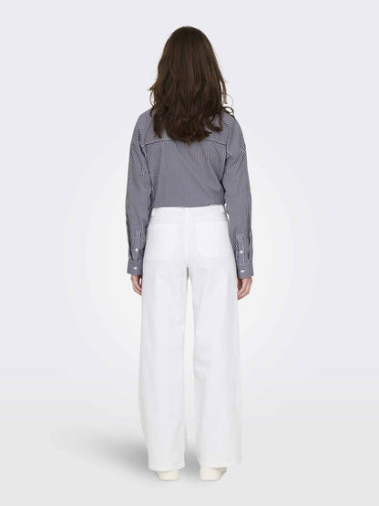 Pantaloni bootcut bianchi da donna Jacqueline De Yong Jdyiris