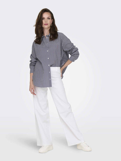 Pantaloni bootcut bianchi da donna Jacqueline De Yong Jdyiris