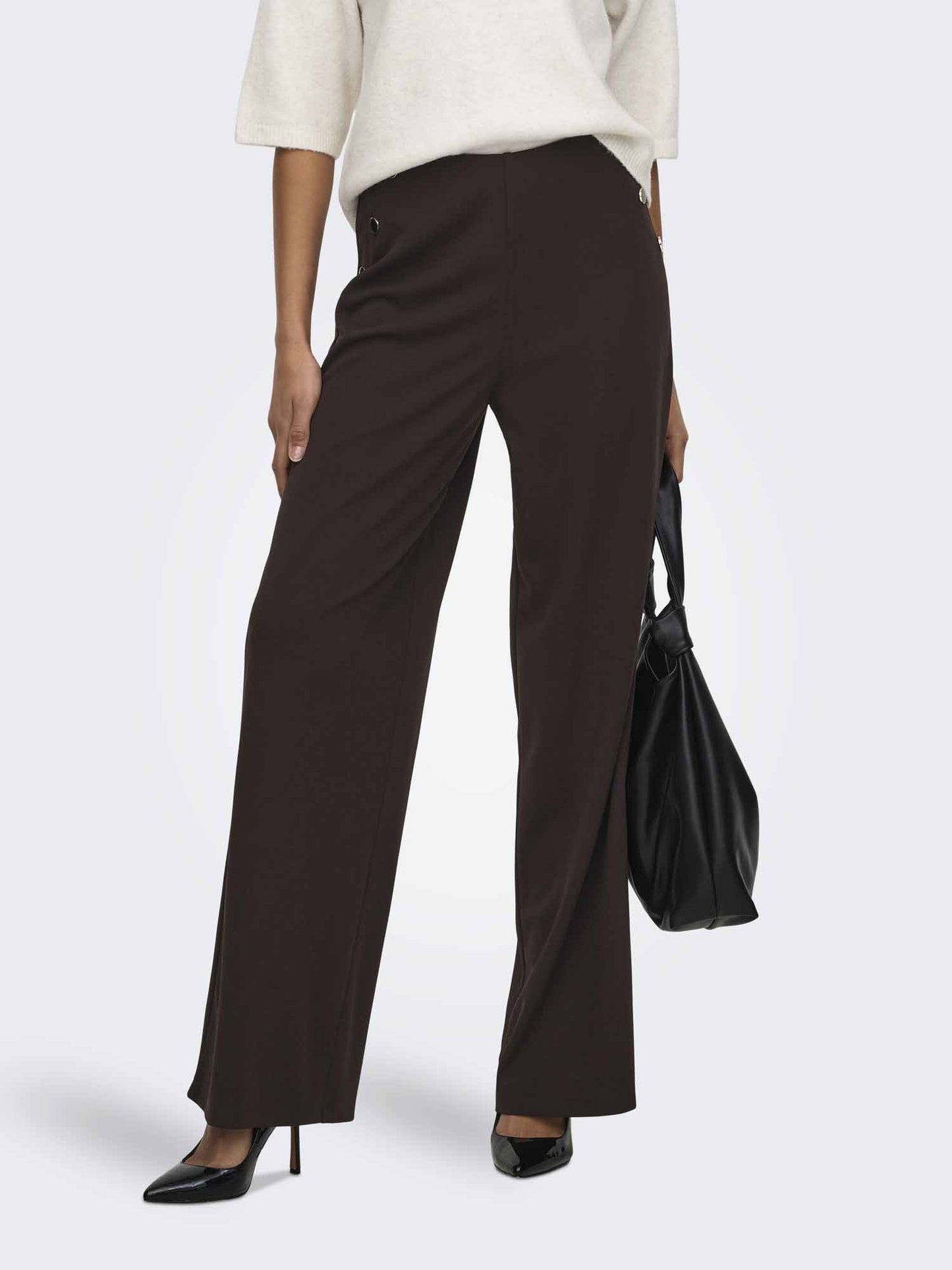 Jaqueline De Yong JDY Geggo Life, pantalone da donna marrone