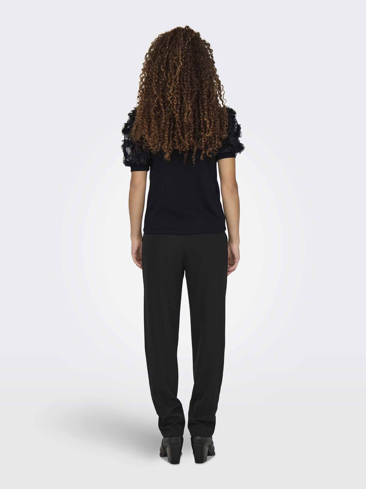 Jacqueline de Yong Susie Fairview, t-shirt donna nera in cotone