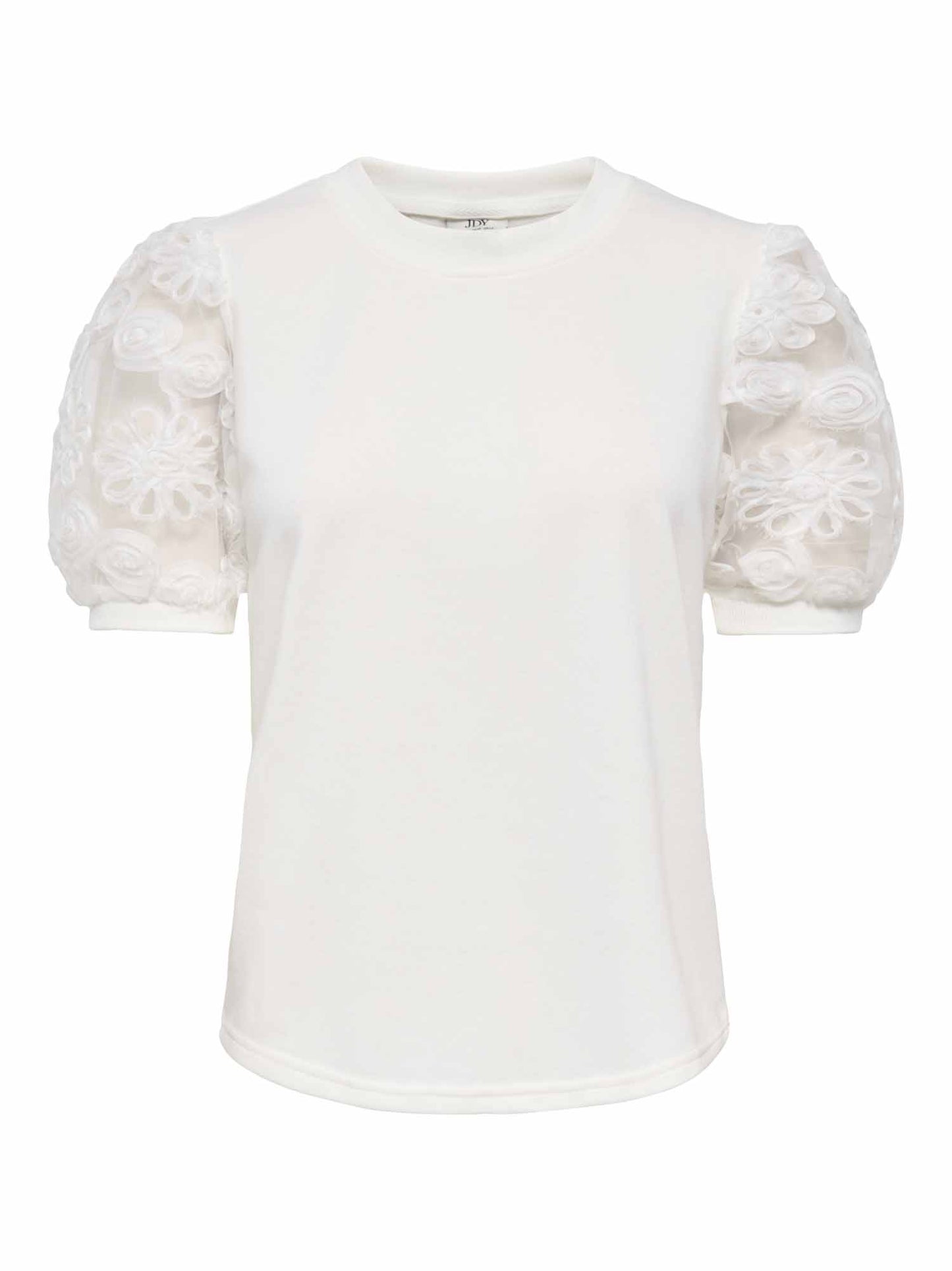 Jacqueline de Yong Susie Fairview, t-shirt maniche corte donna crema
