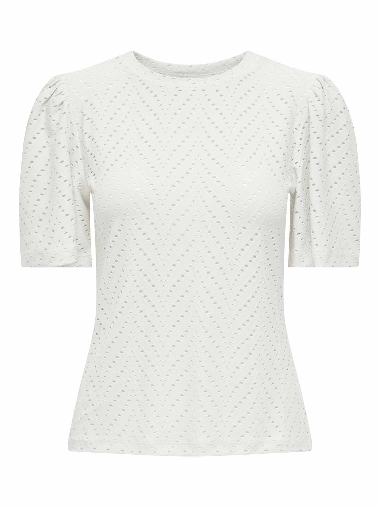 T-shirt crema da donna Jacqueline De Yong Carla Cathinka a maniche corte