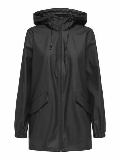 Jaqueline de Yong Mulan, giubbotto raincoat nero da donna