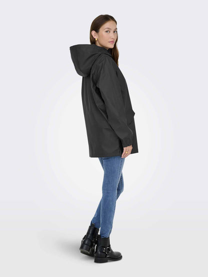 Jaqueline de Yong Mulan, giubbotto raincoat nero da donna