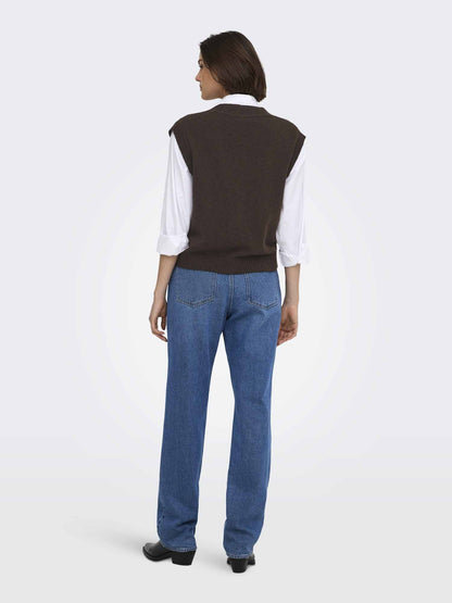 Jacqueline De Yong JDY Super Life, gilet/cardigan da donna marrone