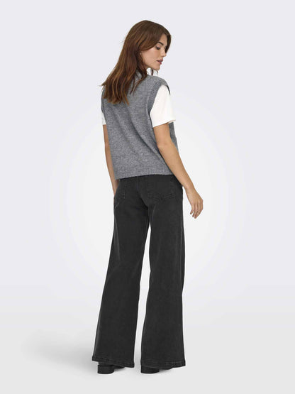 Jacqueline De Yong JDY Super Life, gilet cardigan da donna grigio