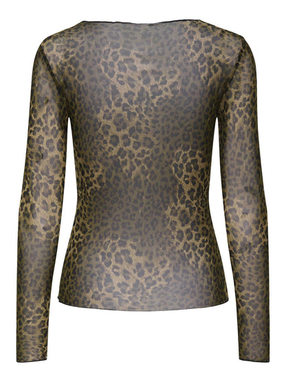 MAGLIA ELSA JACQUELINE DE YOUNG DA RAGAZZA LEOPARDATO
