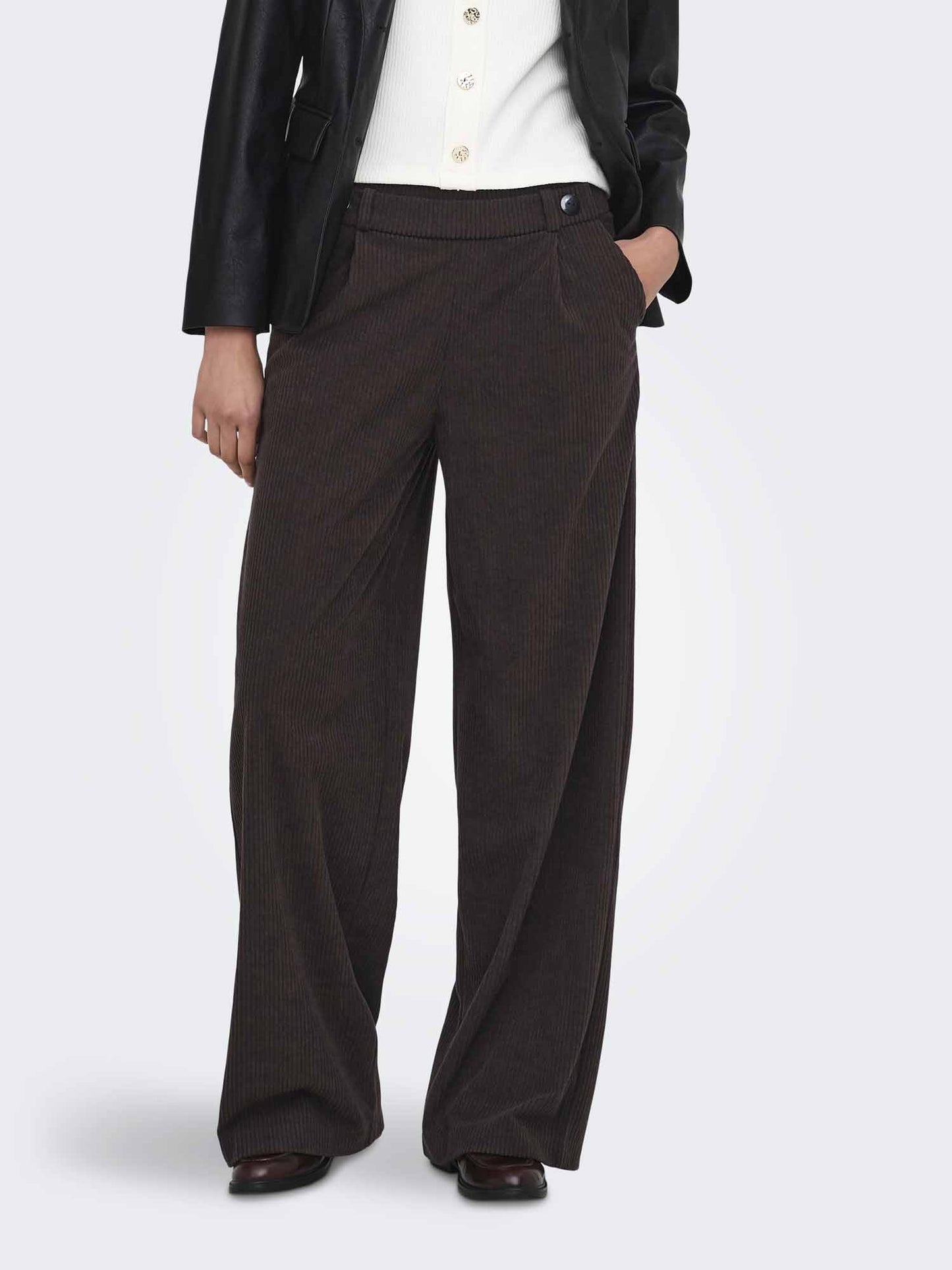 Jacqueline de Yong Geggo Cord, pantalone da donna marrone