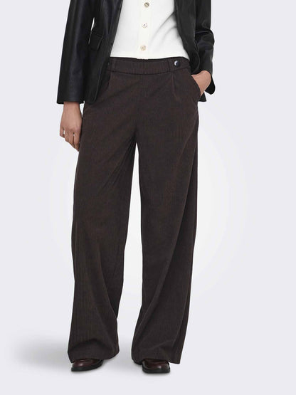 Jacqueline de Yong Geggo Cord, pantalone da donna marrone