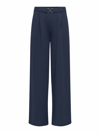 Pantaloni casual blu da donna Jacqueline De Yong con cintura