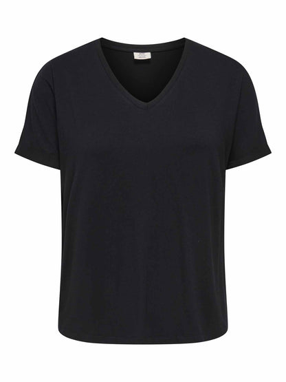 Jacqueline de Yong Sissy, t-shirt maniche corte nera da donna