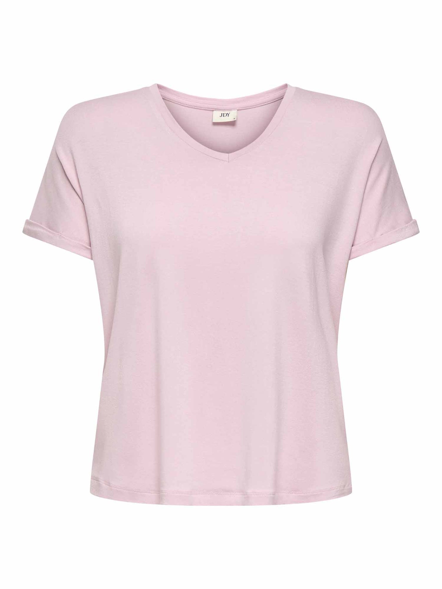 T-shirt da donna Jacqueline de Yong rosa lilac a maniche corte