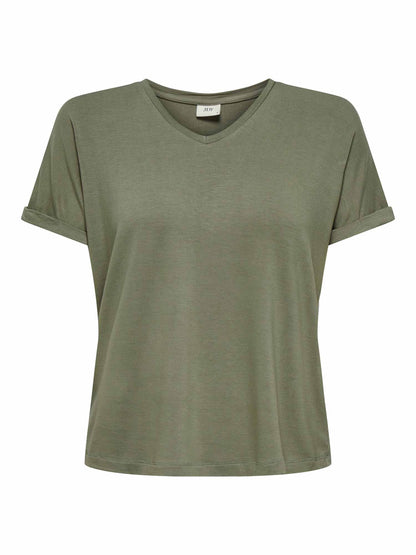 T-shirt verde a maniche corte Jaqueline de Yong da donna