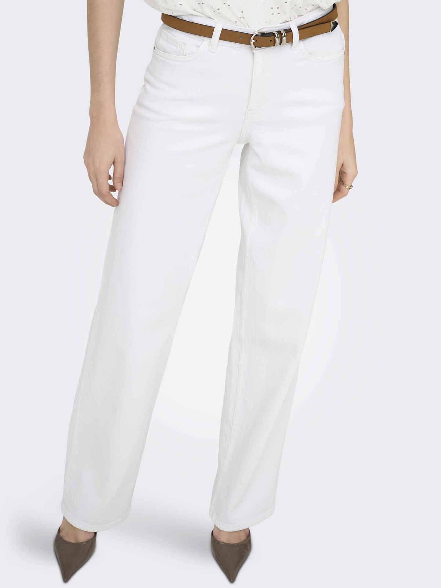 Jeans Katie da donna in denim bianco per un look casual e moderno