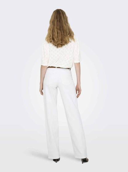 Jeans Katie da donna in denim bianco per un look casual e moderno