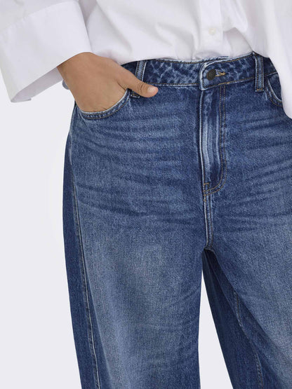 Jeans Susie Mid Waist Barrel in denim per donna